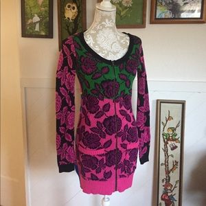 Betsy Johnson sweater, rose print